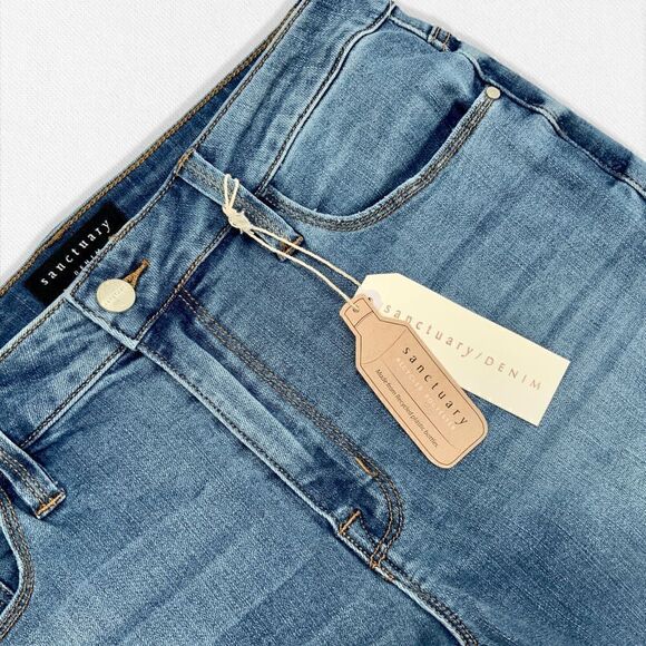 SANCTUARY SAHARA NON-CONFORMIST WIDE LEG CROP JEAN IN BLUE HORIZON WOMEN SIZE 30 - Picture 7 of 16